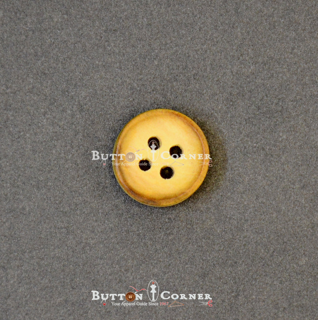 Border Outline Deep 4 Hole Wood Button