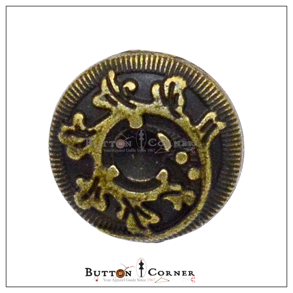 Floral Design Metal Suiting Button