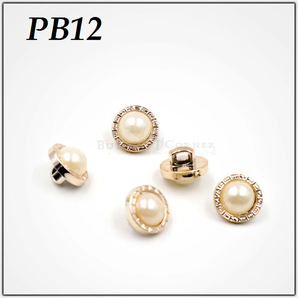 Border Design & Pearl Plastic Button