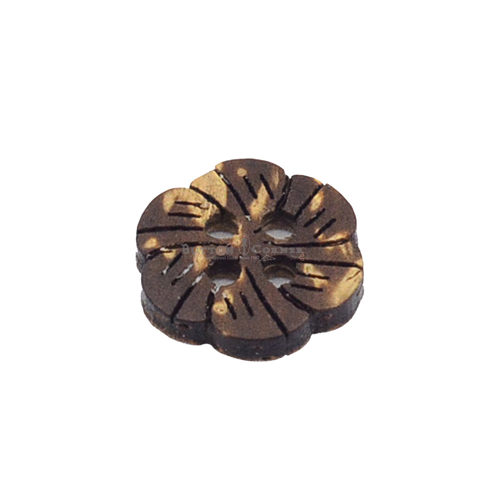 Flower Design 4 Hole Coconut Button