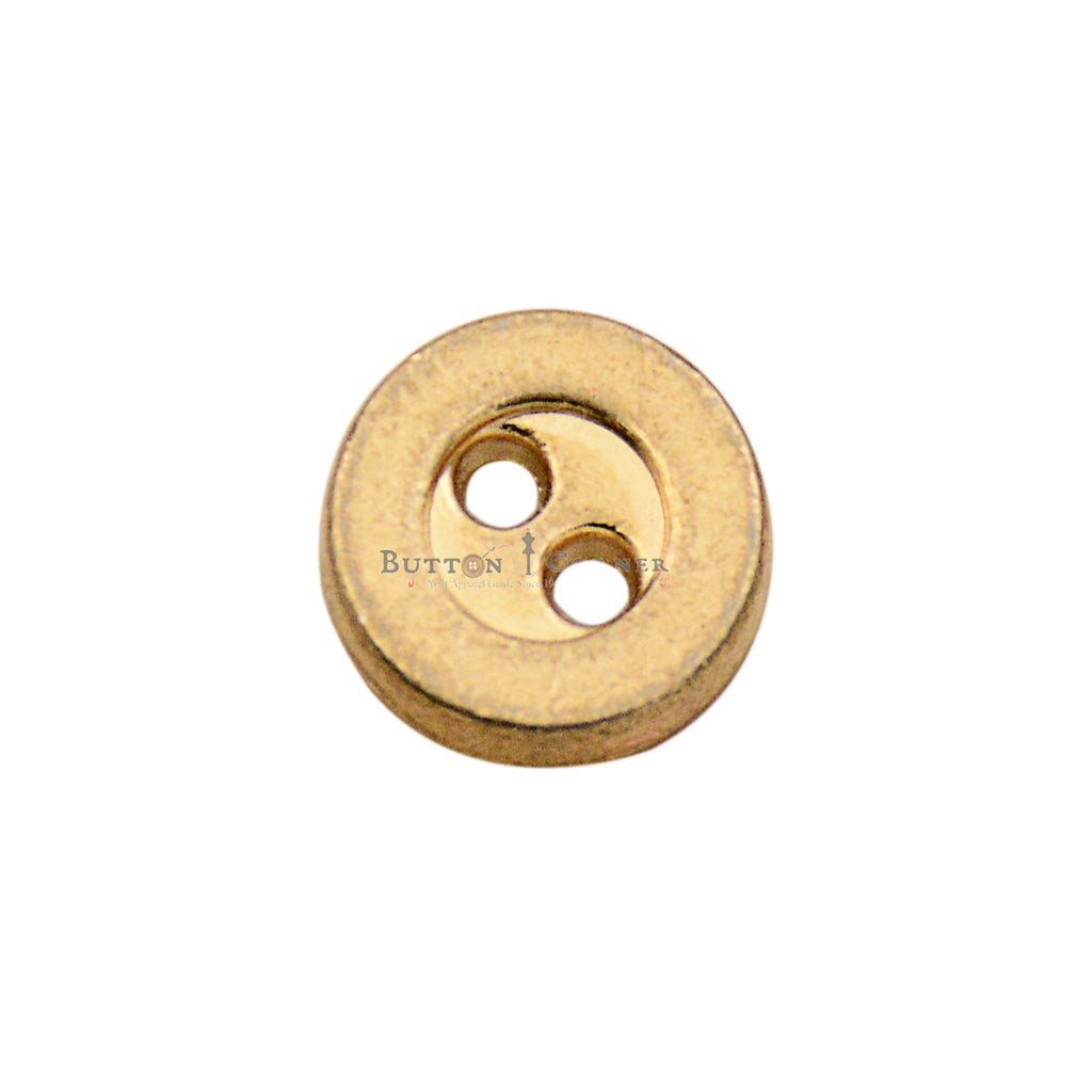2 Hole Plain Metal shirt Button