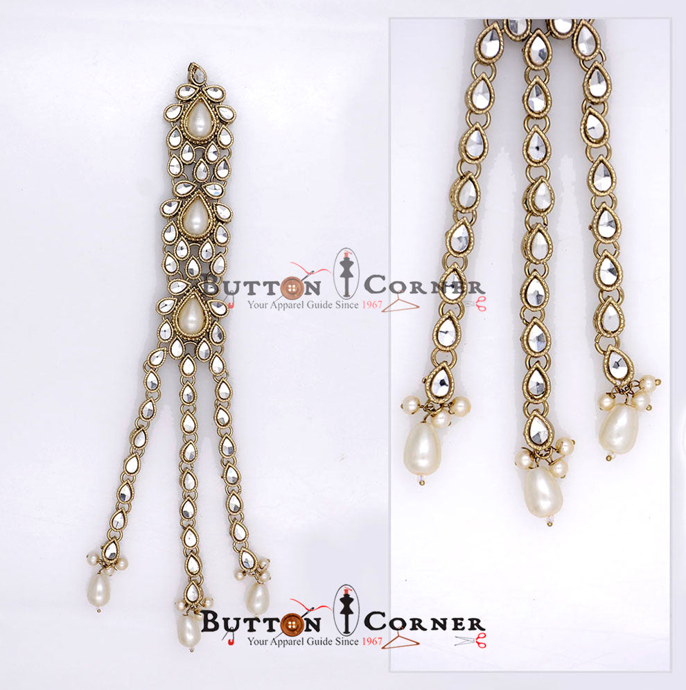 Fancy Kundan Button Patti