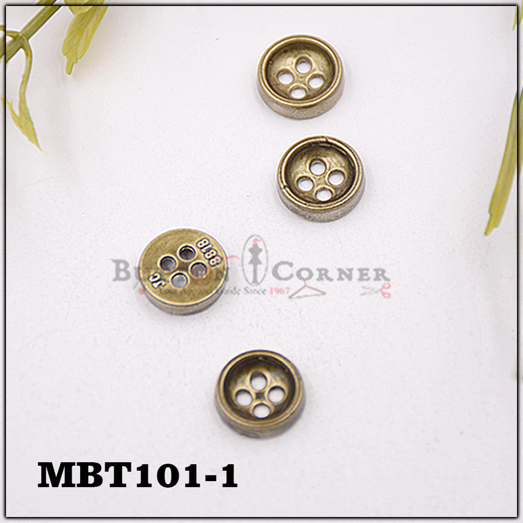 Upper Square Shape Metal Shirt Button