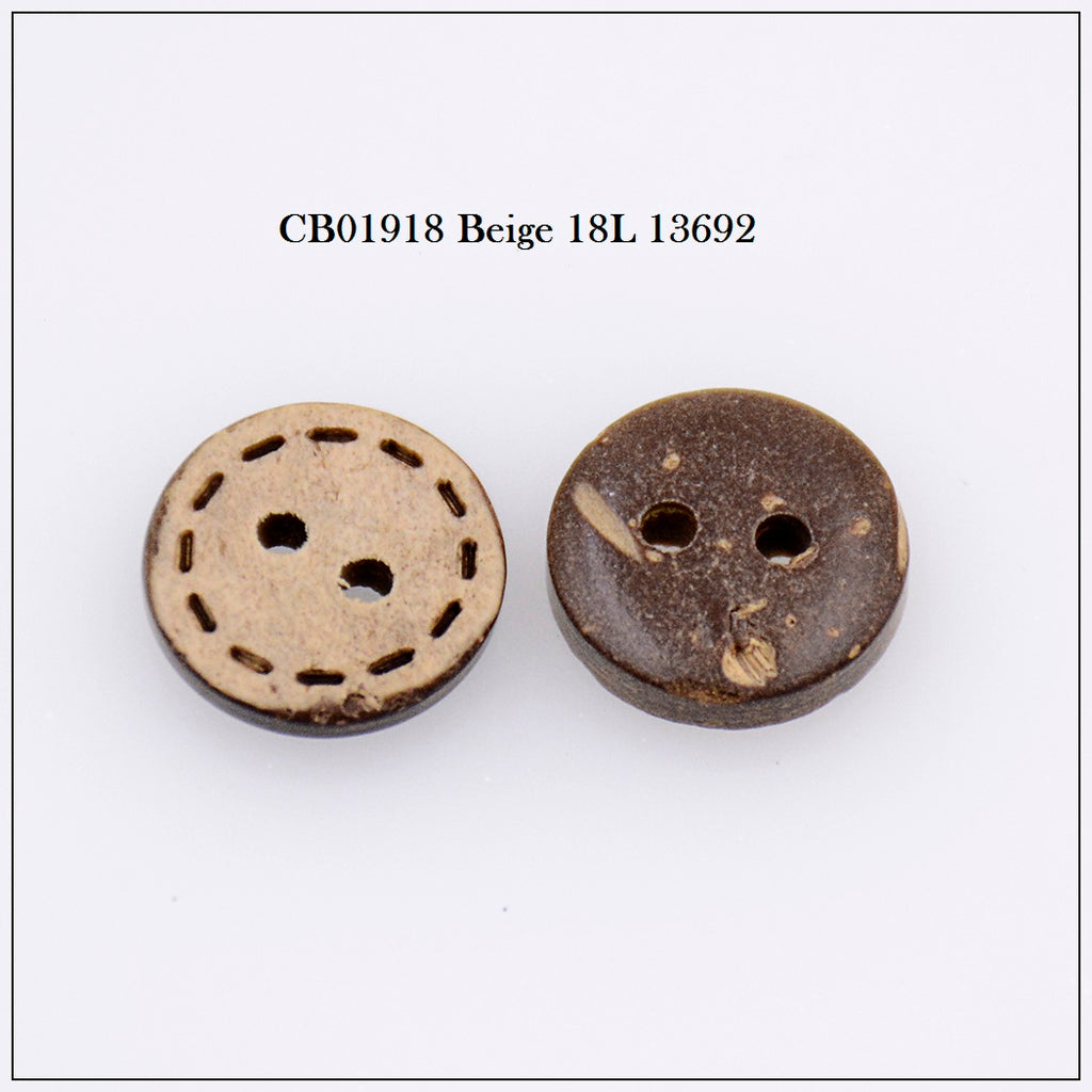 Hyphen Border 2 Hole Coconut Button