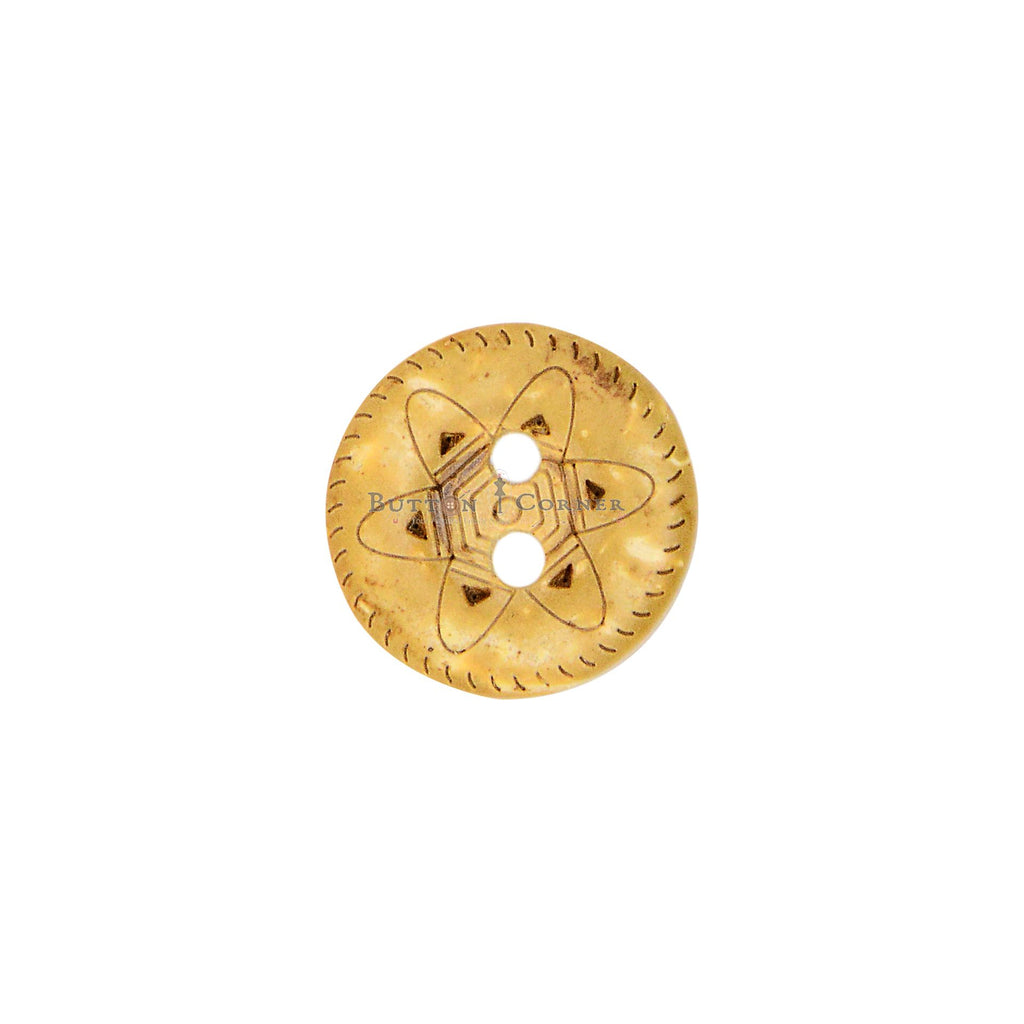 Star Design 2 Hole Coconut Button