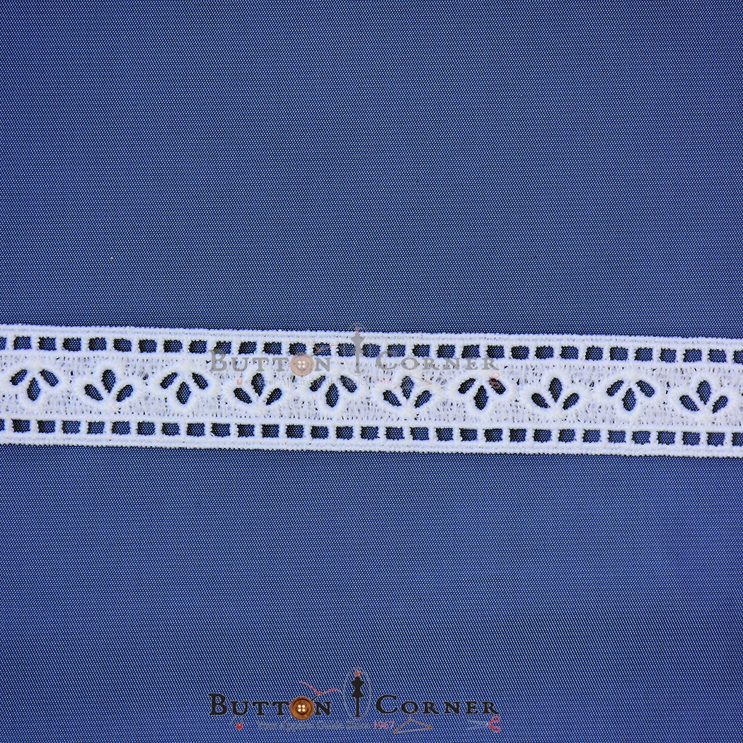 Double Side Border Shuttle Lace Button Corner