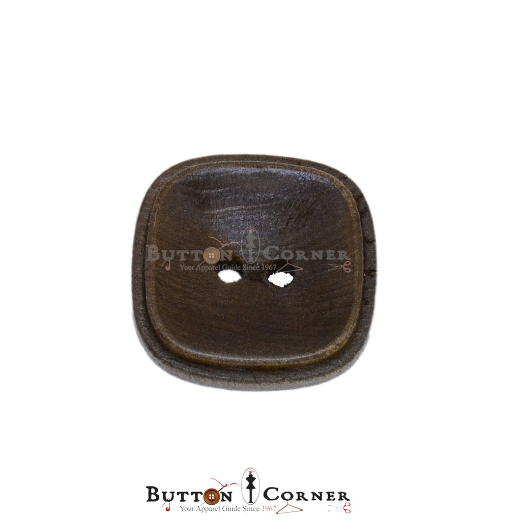 Double Border 2 Hole Wooden Button