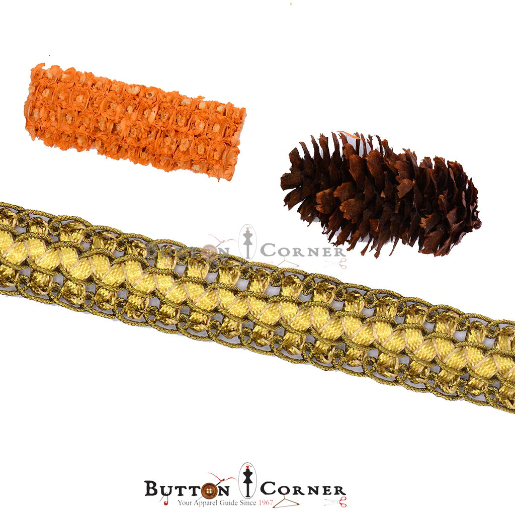 Fancy Metallic Yarn Gota Lace