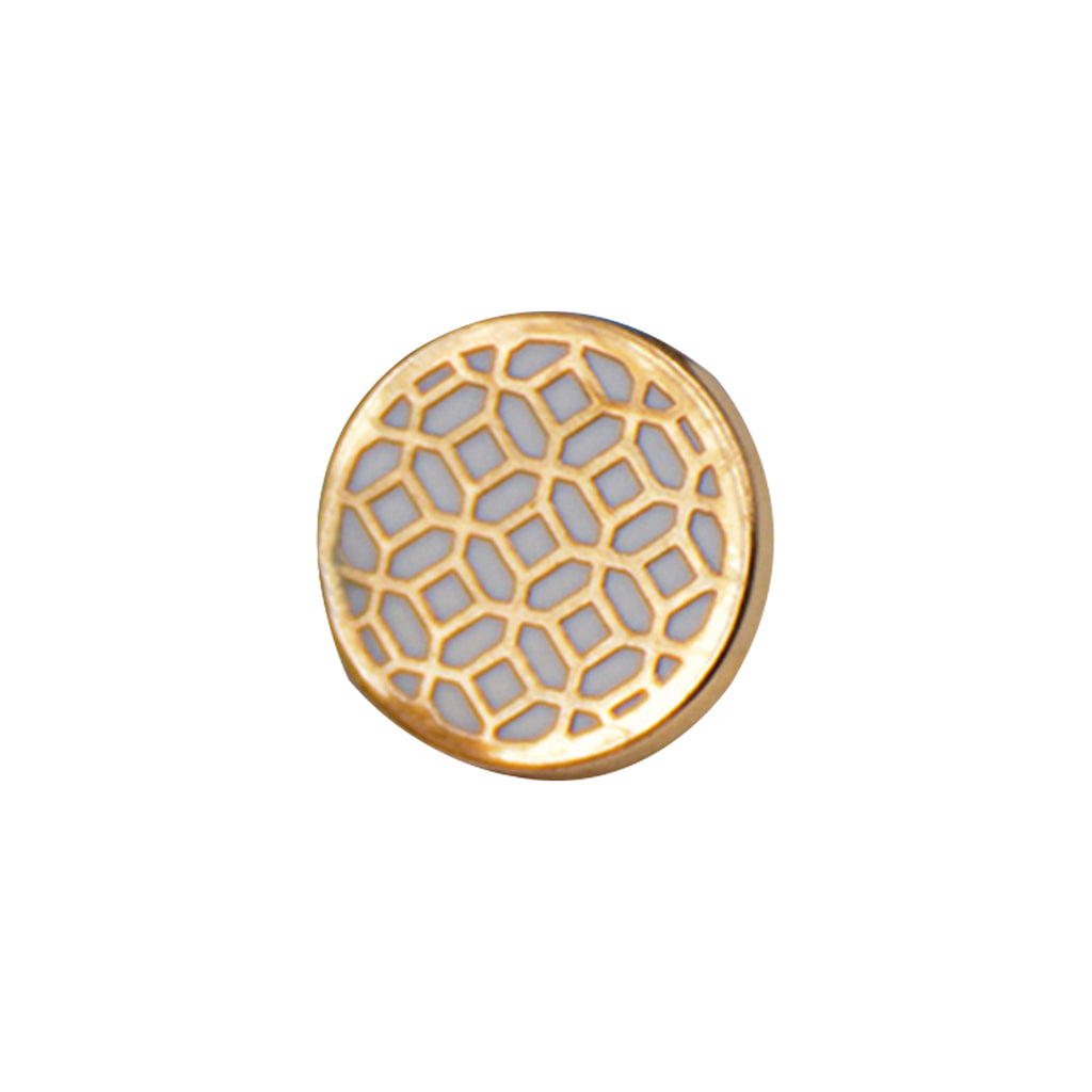 Abstract Shape Metal Suiting Button