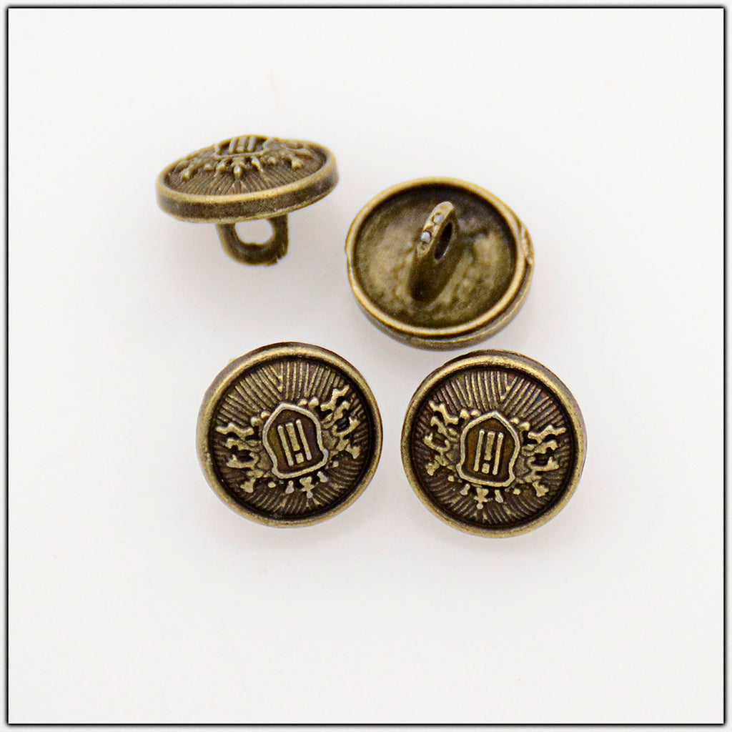 Little Shield Metal Shirt Button