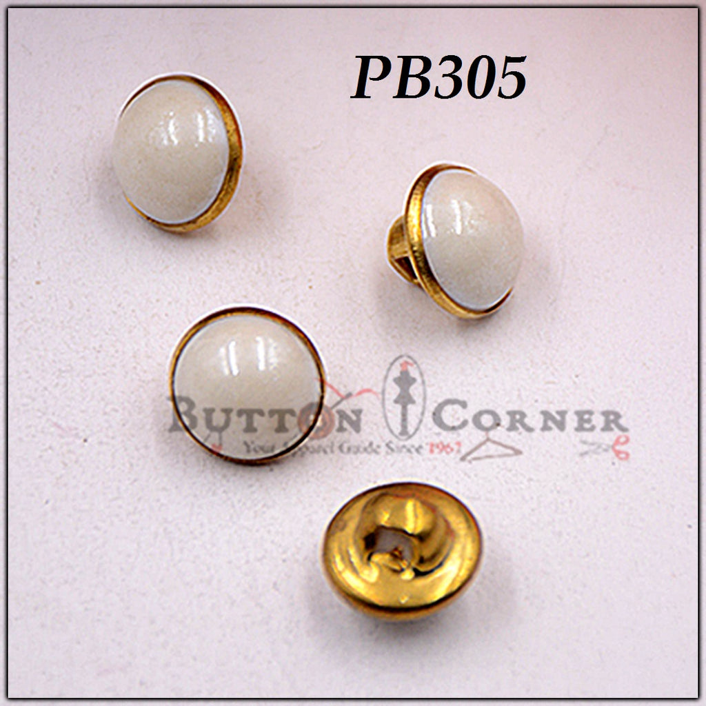 Pearl Plastic Shank Button