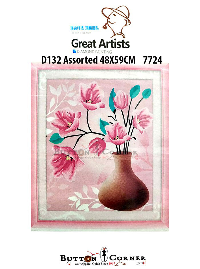 Magnolia Flowers in Vase Diamond Painting