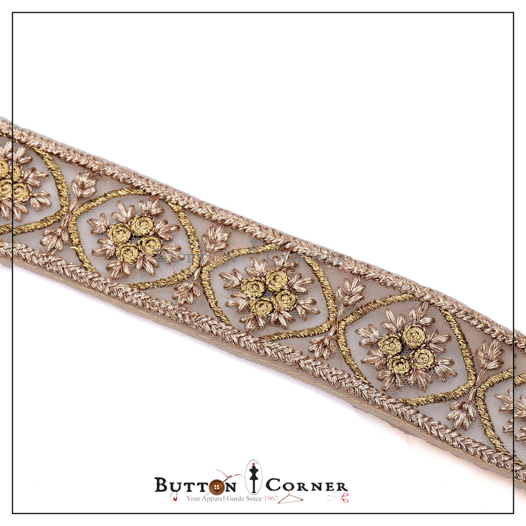Double Side Metallic Yarn Lace