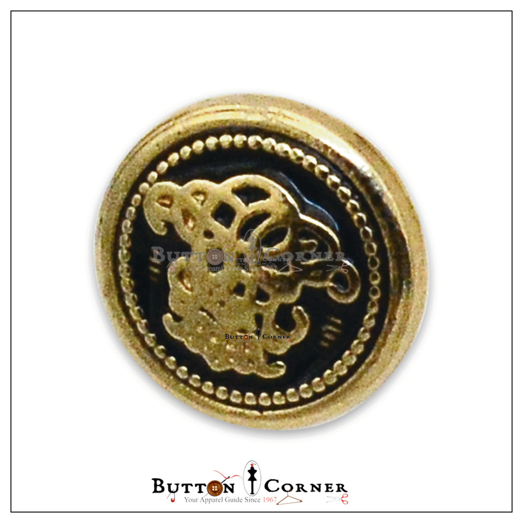 Crown Design Metal Shank Button