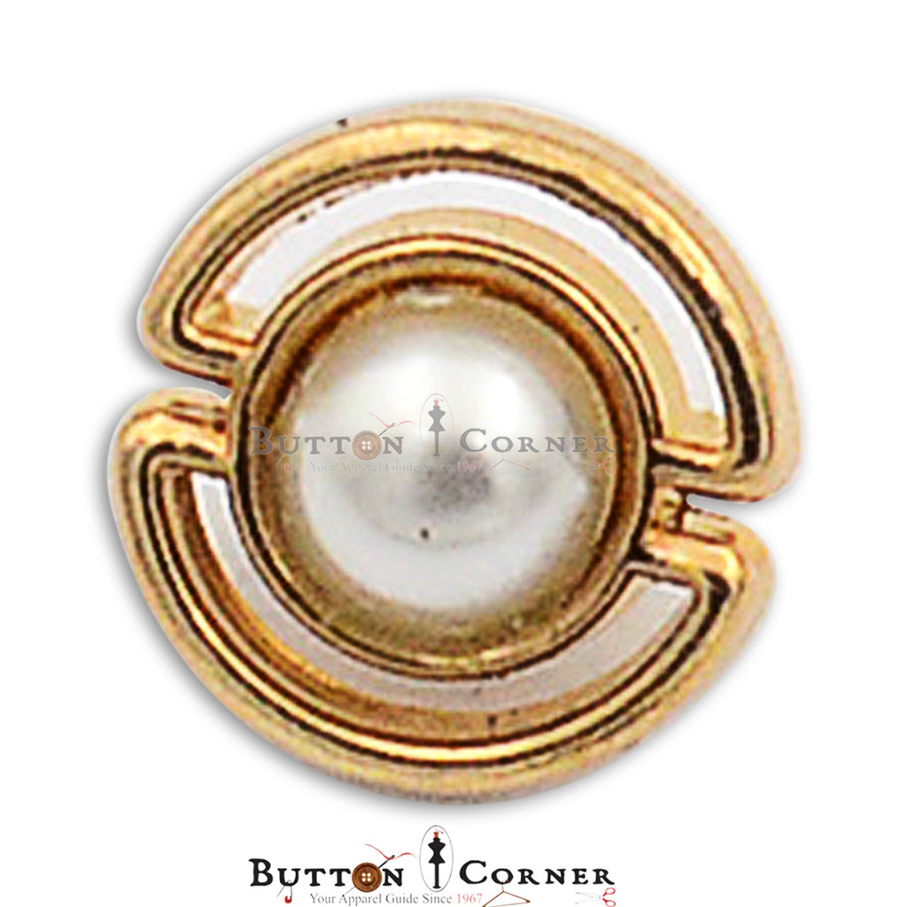 Double Border & Pearl Metal Suiting Button
