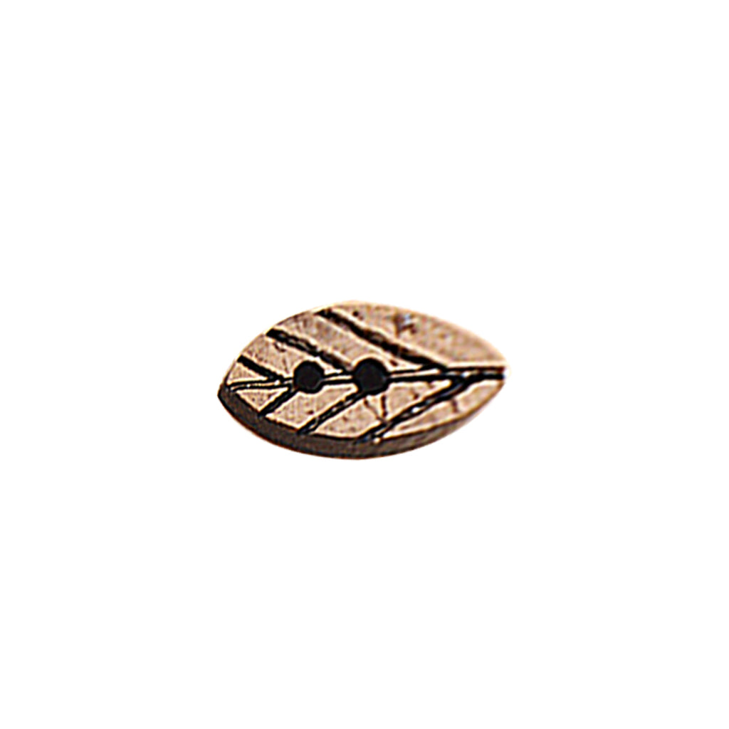 Oval Leaf Shape 2 Hole Coconut Button