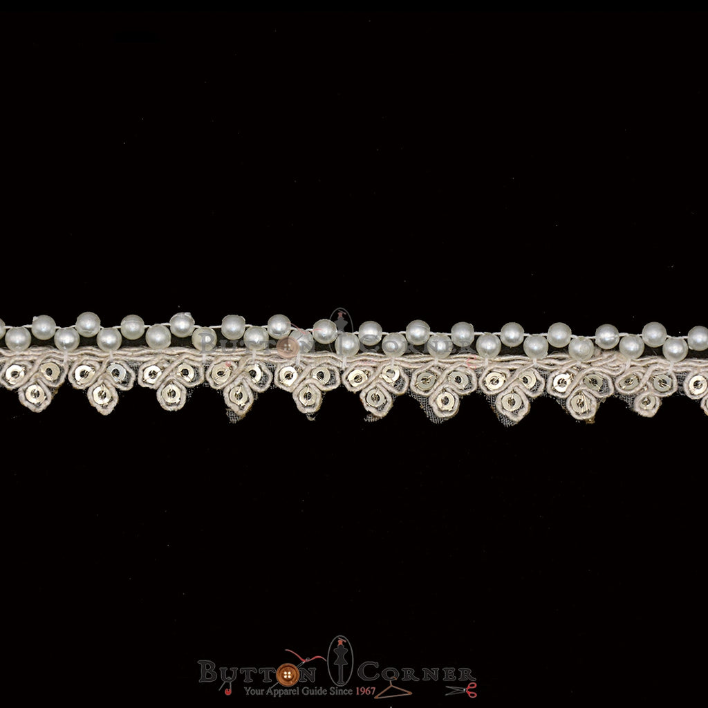 Fancy Sequence Pearl Lace