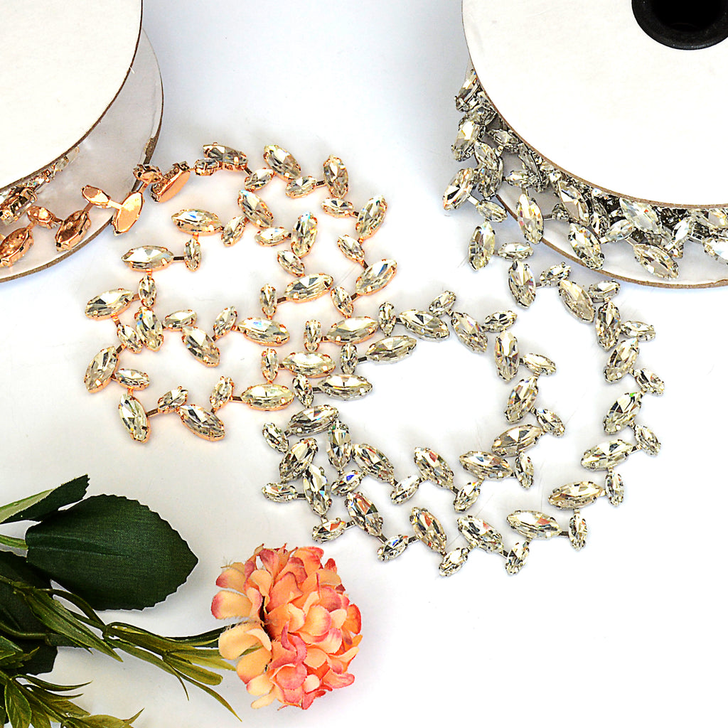 Horse Eye Shape Rhinestone Fancy Chain