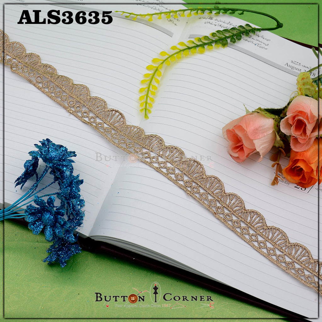 Metallic Yarn Shuttle Lace