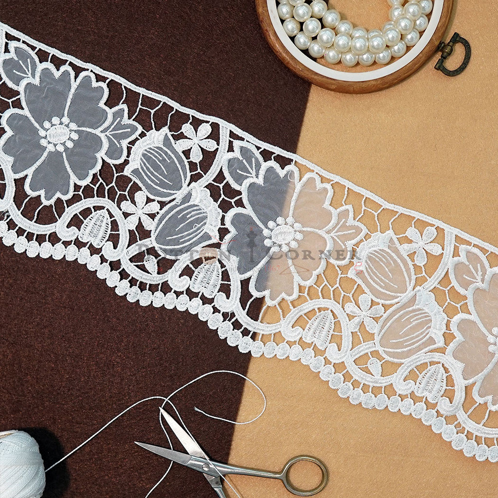 One Side Border Organza Lace