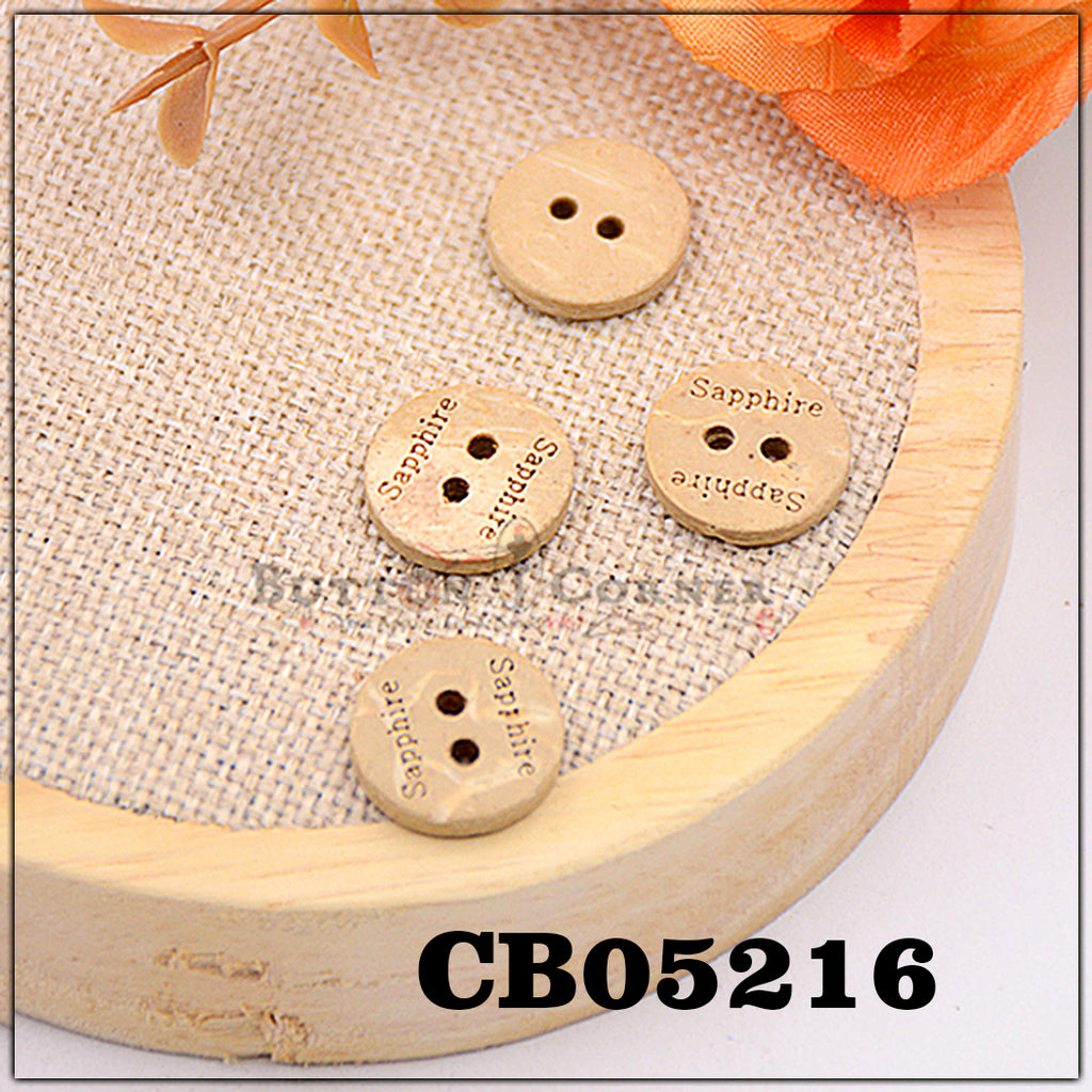 Sapphire 2 Hole Wooden Button