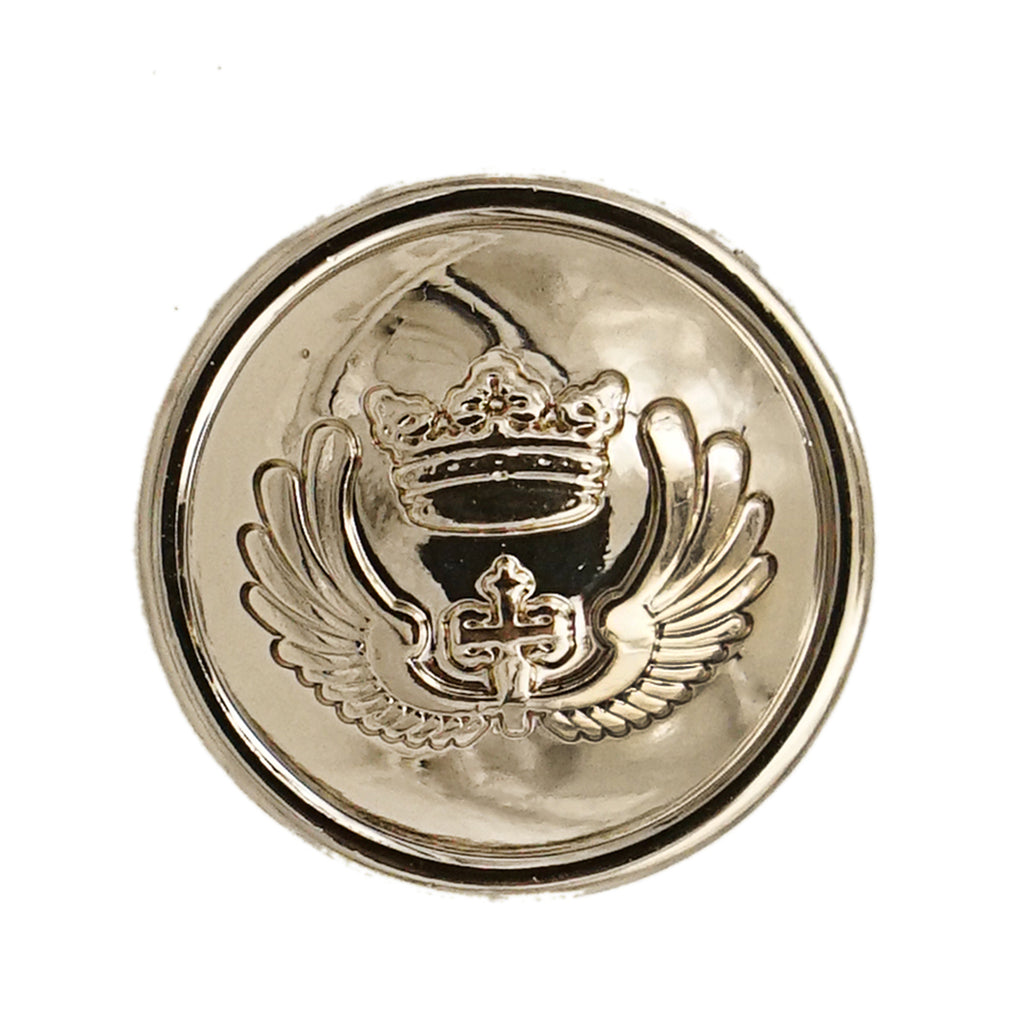 Crown Wings Metal Suiting Button