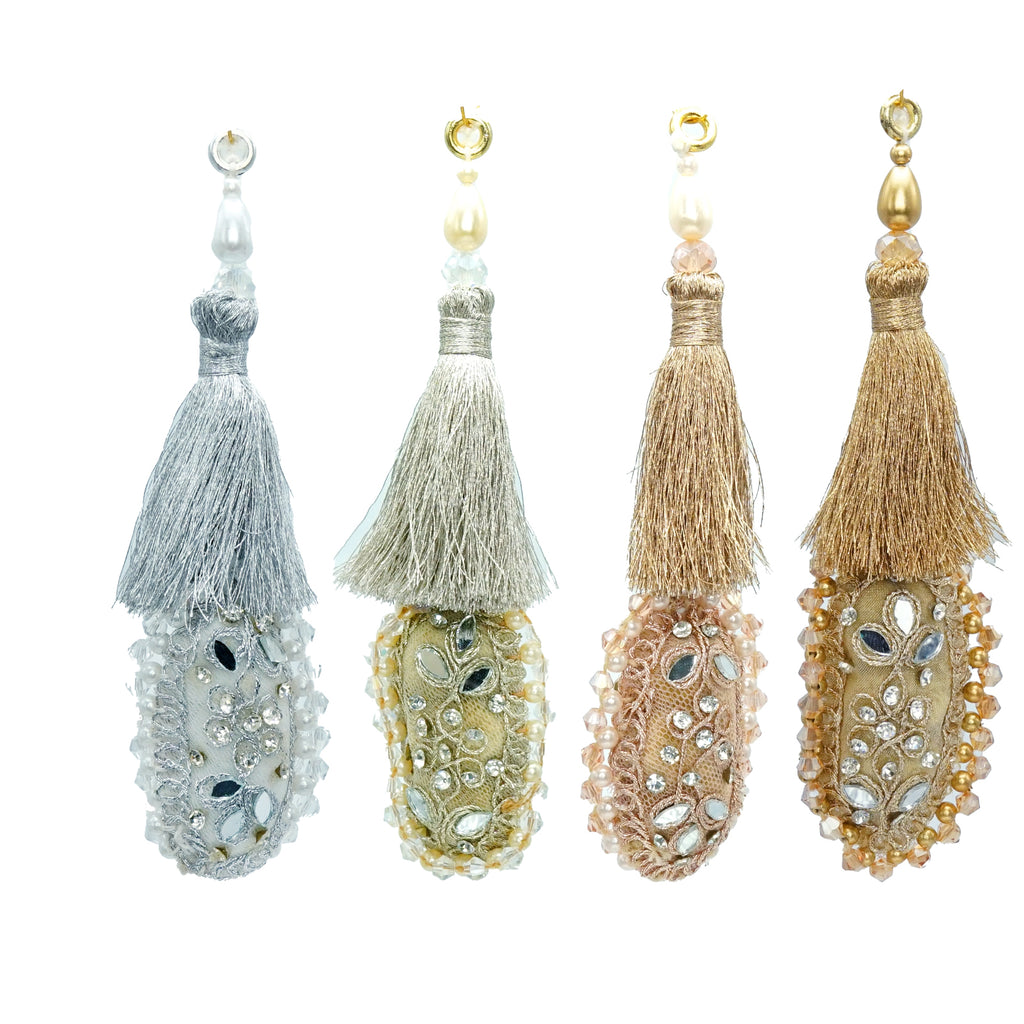 Elegant Design Pearl & Crystal Tassel
