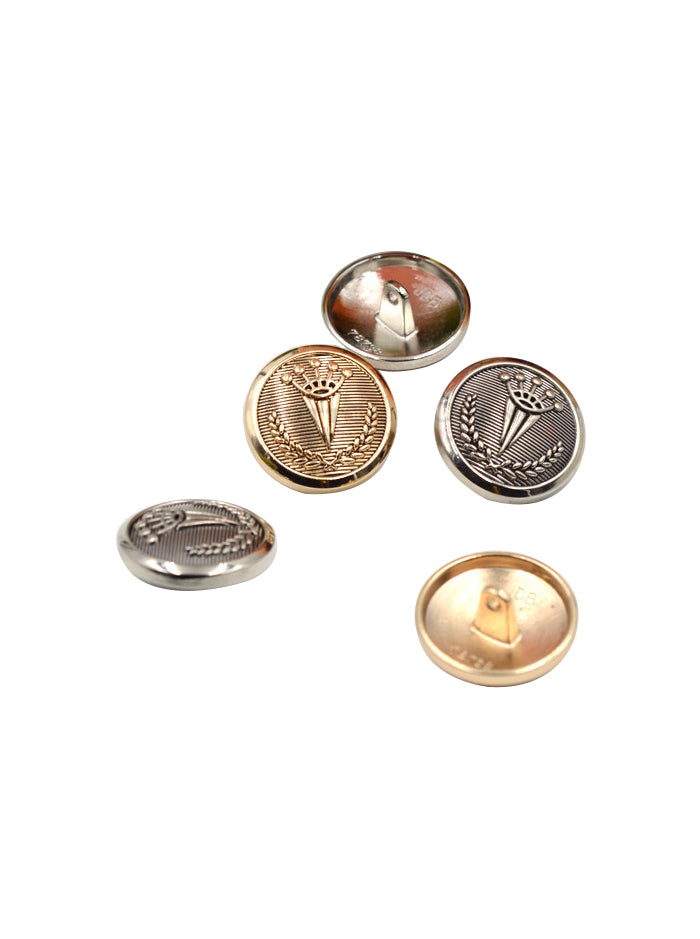 Plain Border Design Metal Shirt Button