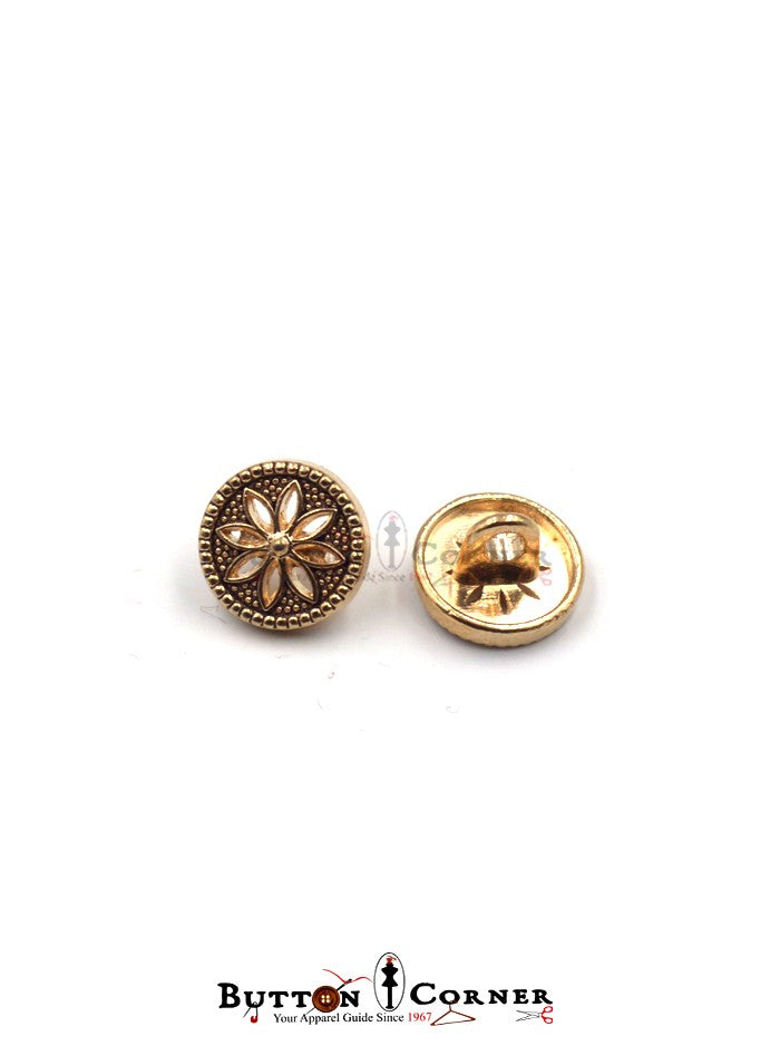 Double Star Metal Shirt Button