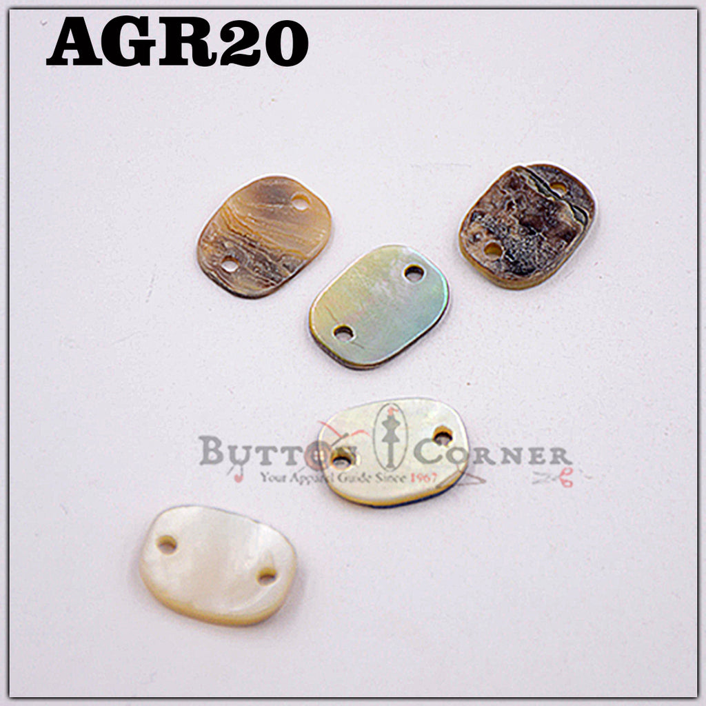 Agoya Shell 2 Wide Hole Button