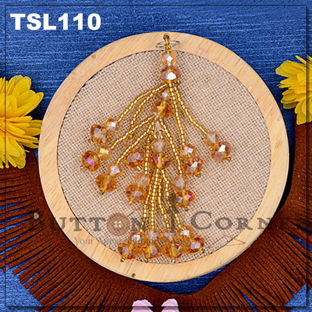 Fancy Tassels With Crystal Beads