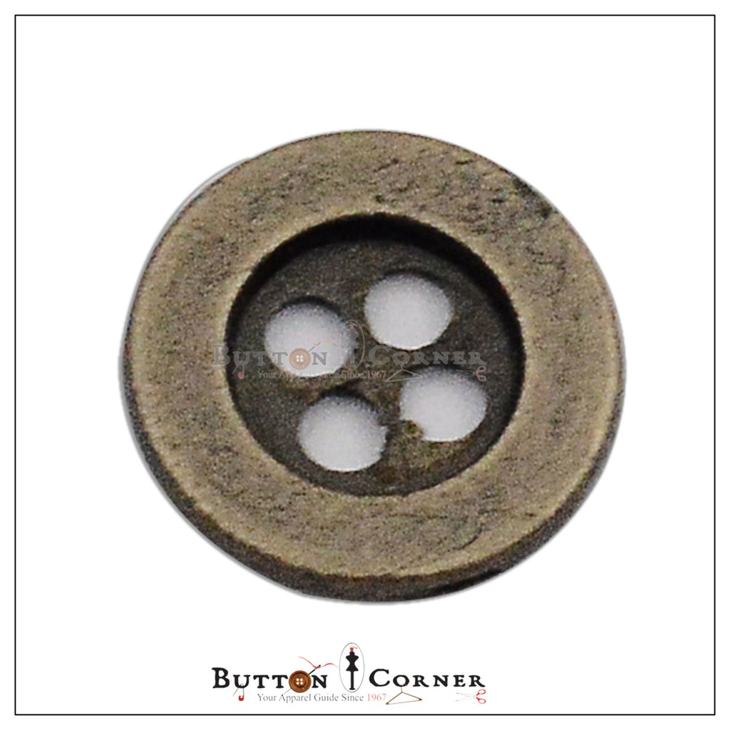 Broad Border 4 Hole Metal Button