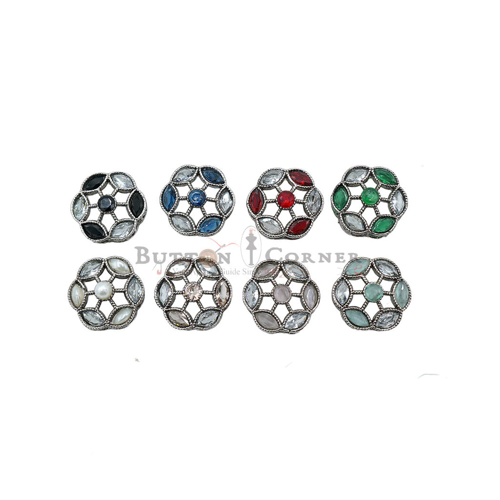 Antique Base Fancy Kundan Button