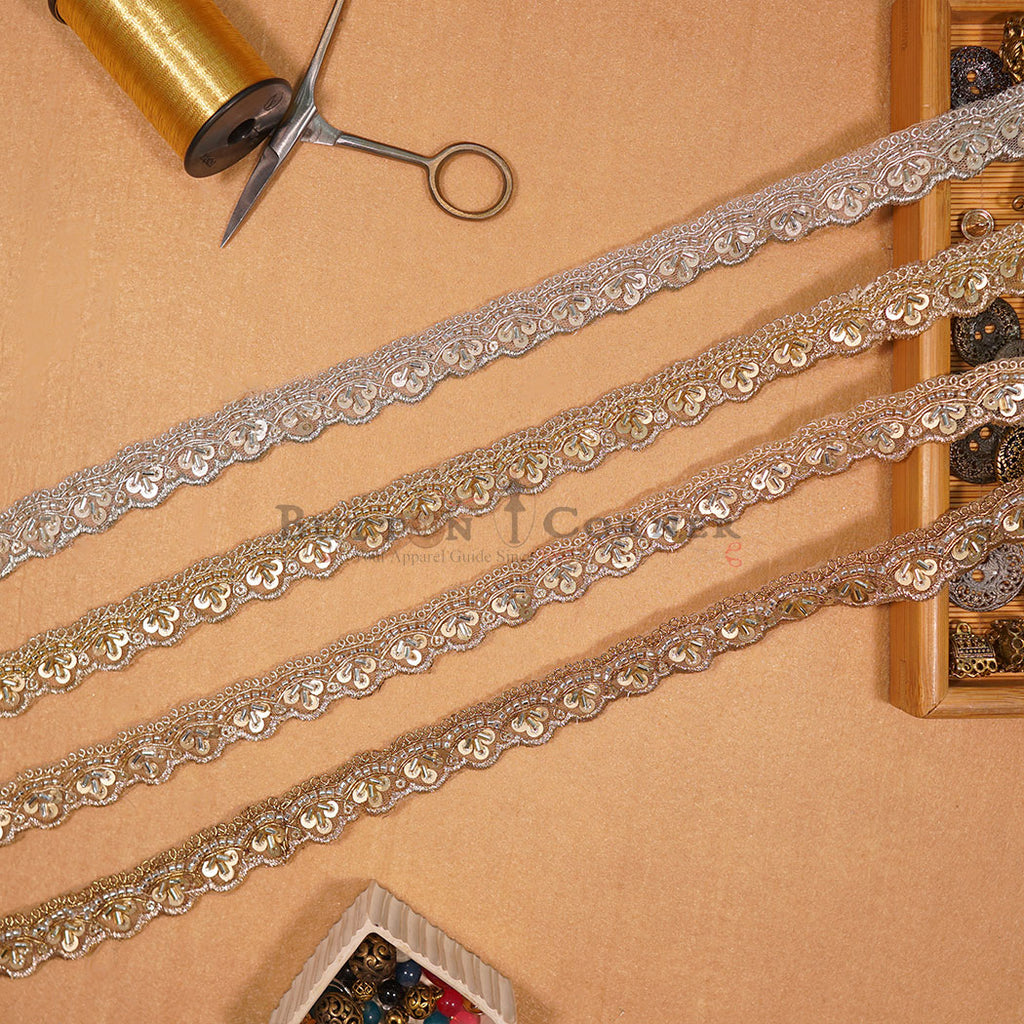 Fancy Glass Beads Sequence Lace