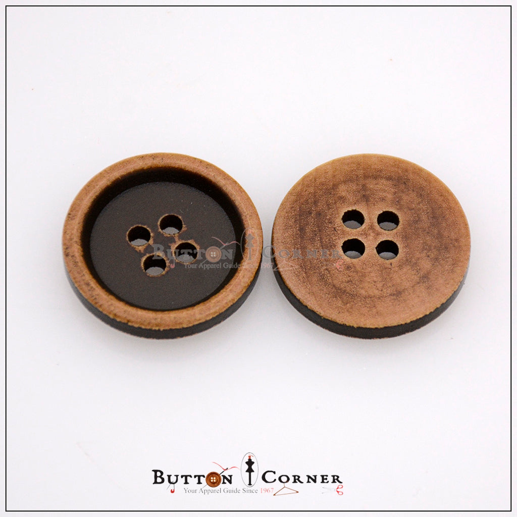 Wooden Suiting Button Round Border