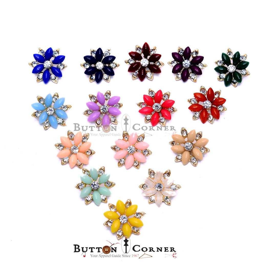 Fancy Flower Shape Button