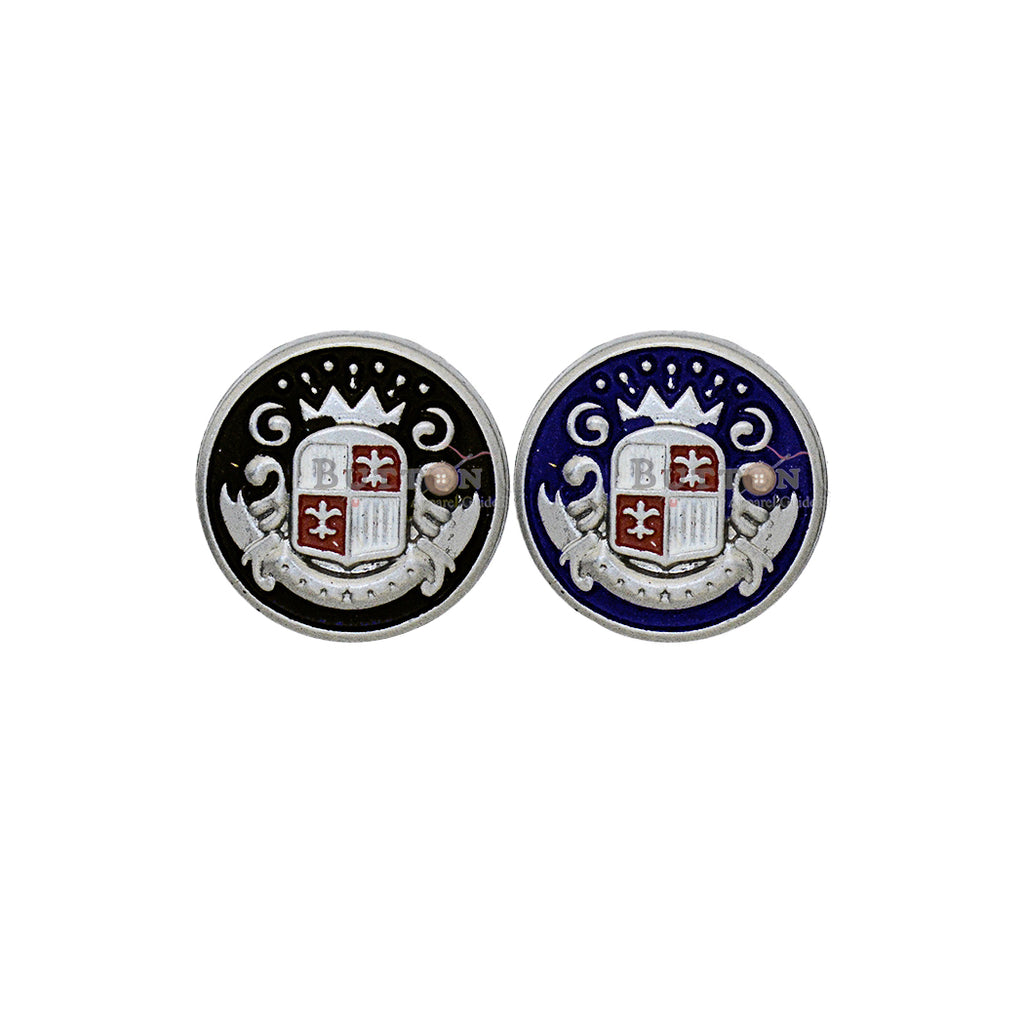 Victoria Enameled Metal Button
