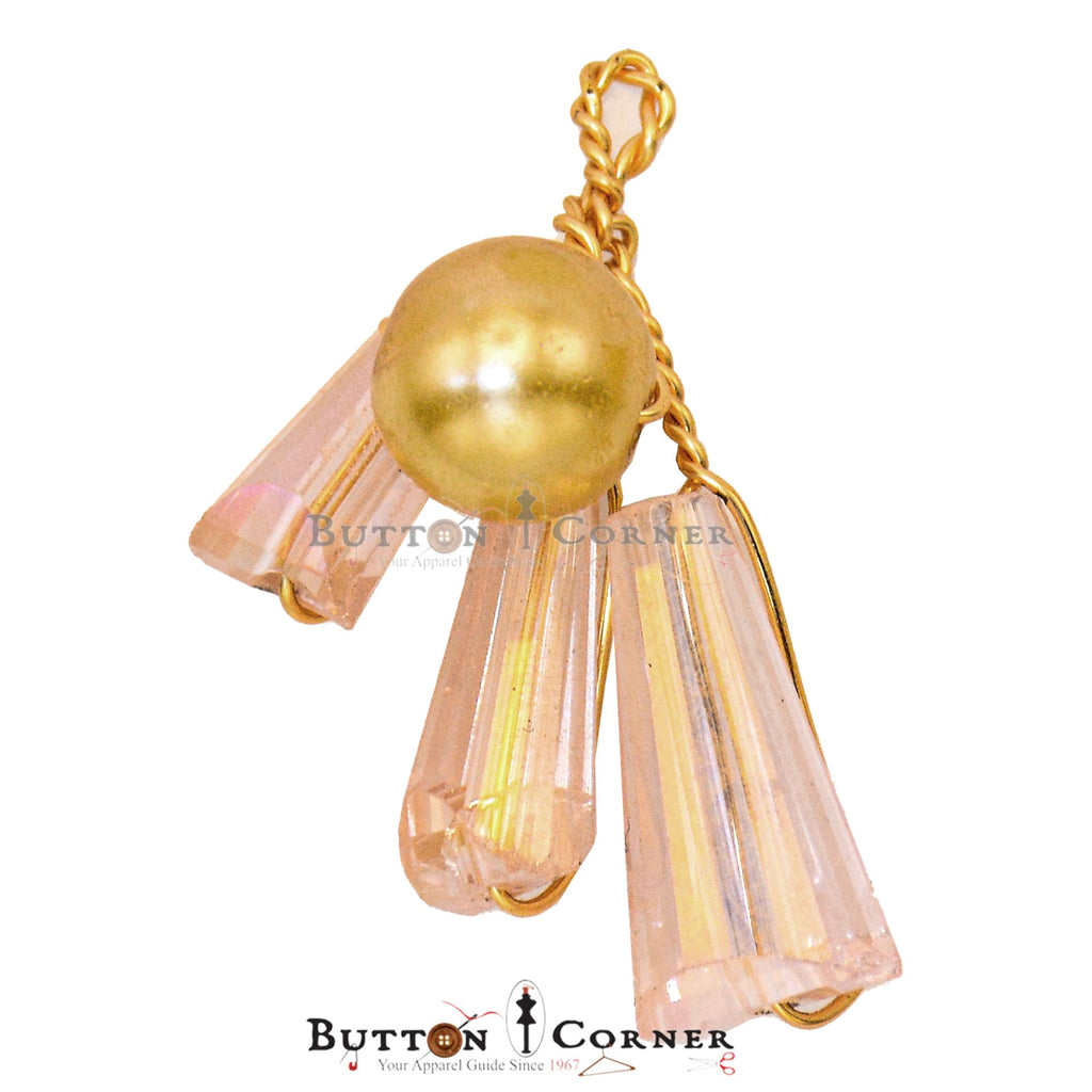 Crystal Glass Beads Button