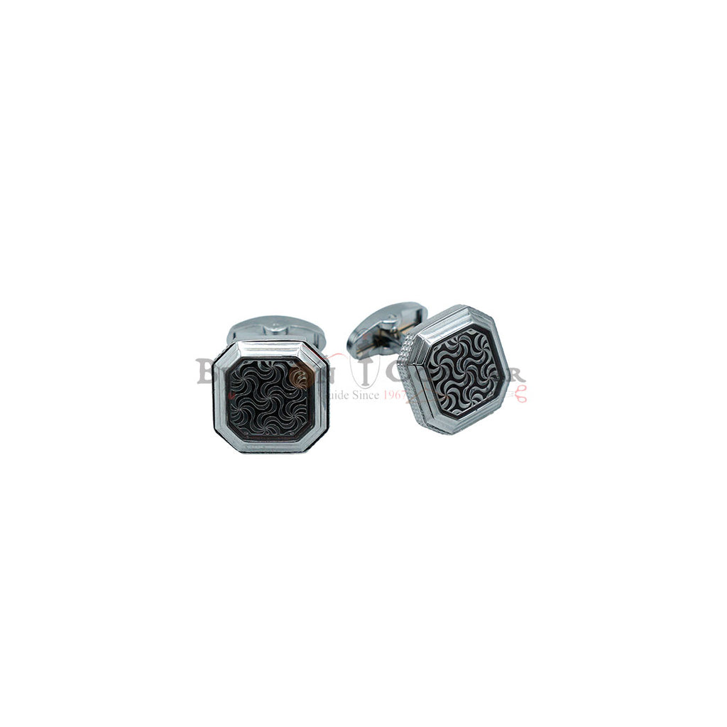 Swirling Pattern Octagon Cufflink