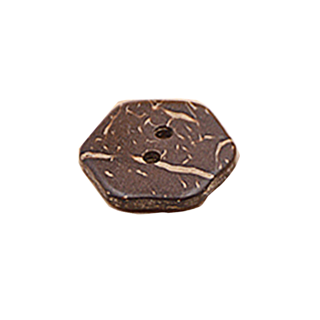 Hexagon Shape 2 Hole Wooden Button