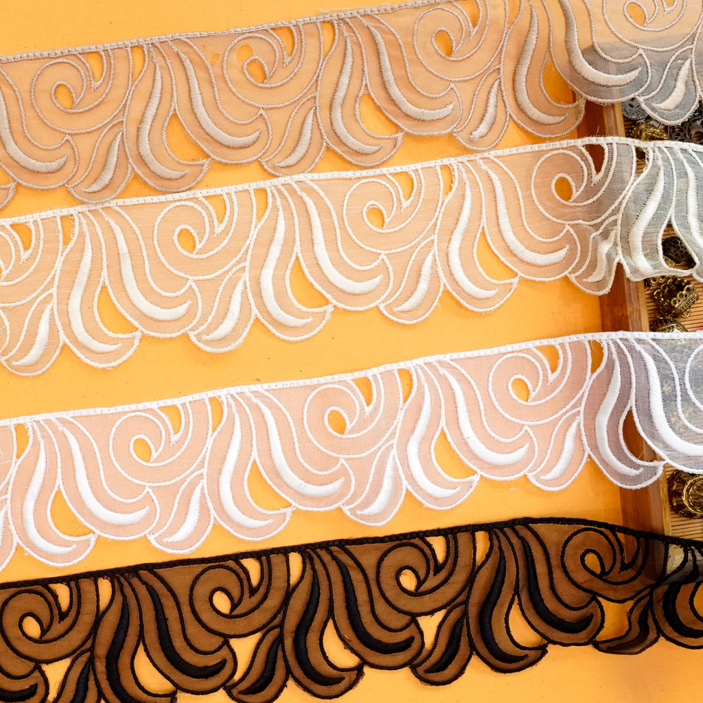 One Side Border Organza Lace
