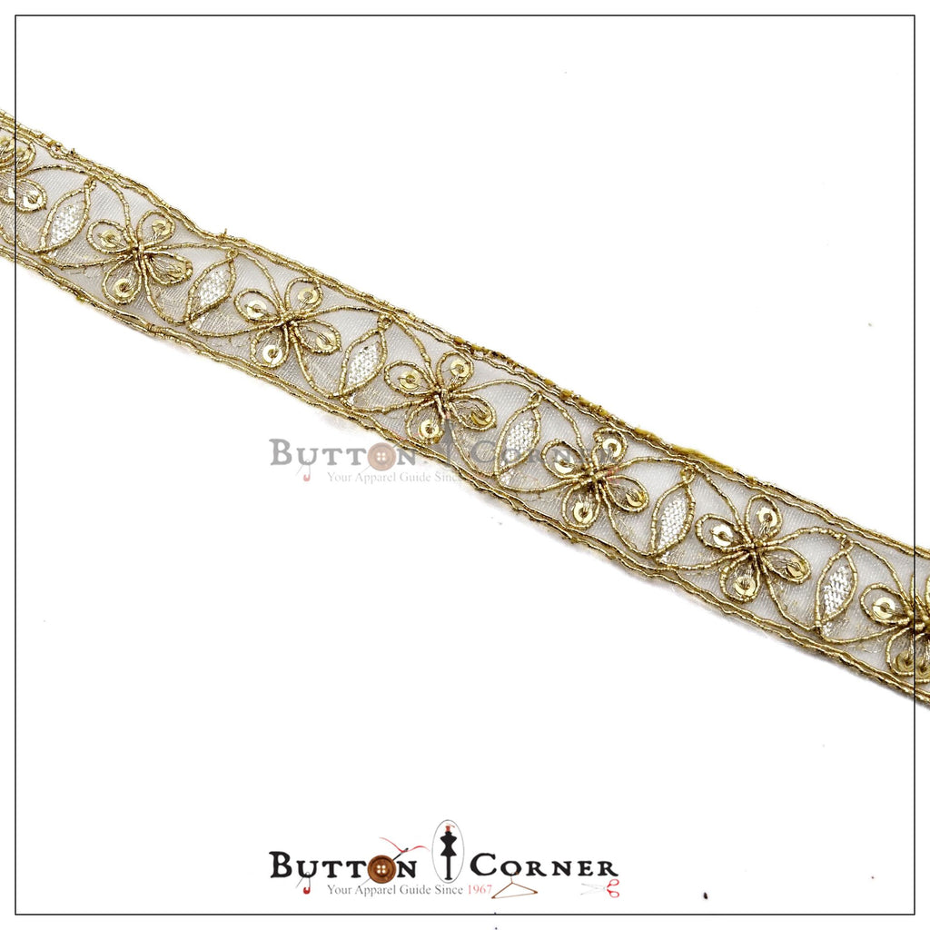Fancy Metallic Yarn Gota Lace