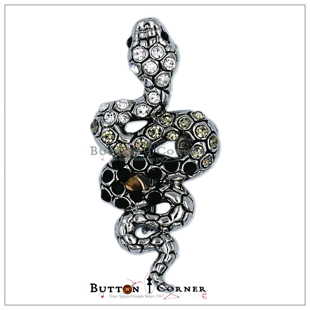 Cobra Snake Brooch With Diamond