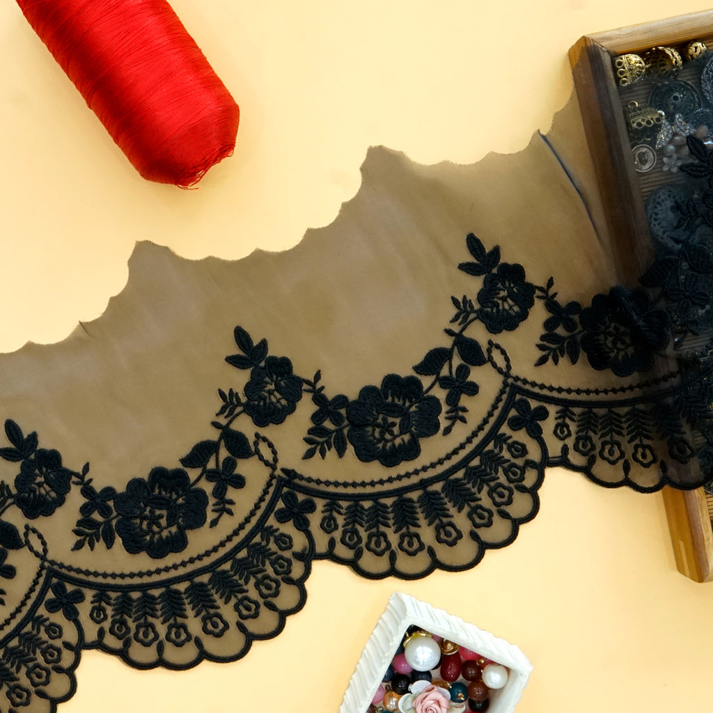 One Side Border Organza Lace