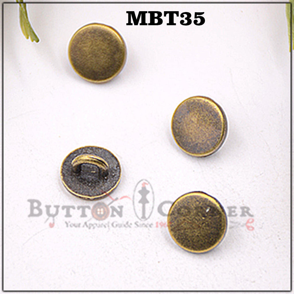 Flat Metal Shirt Button