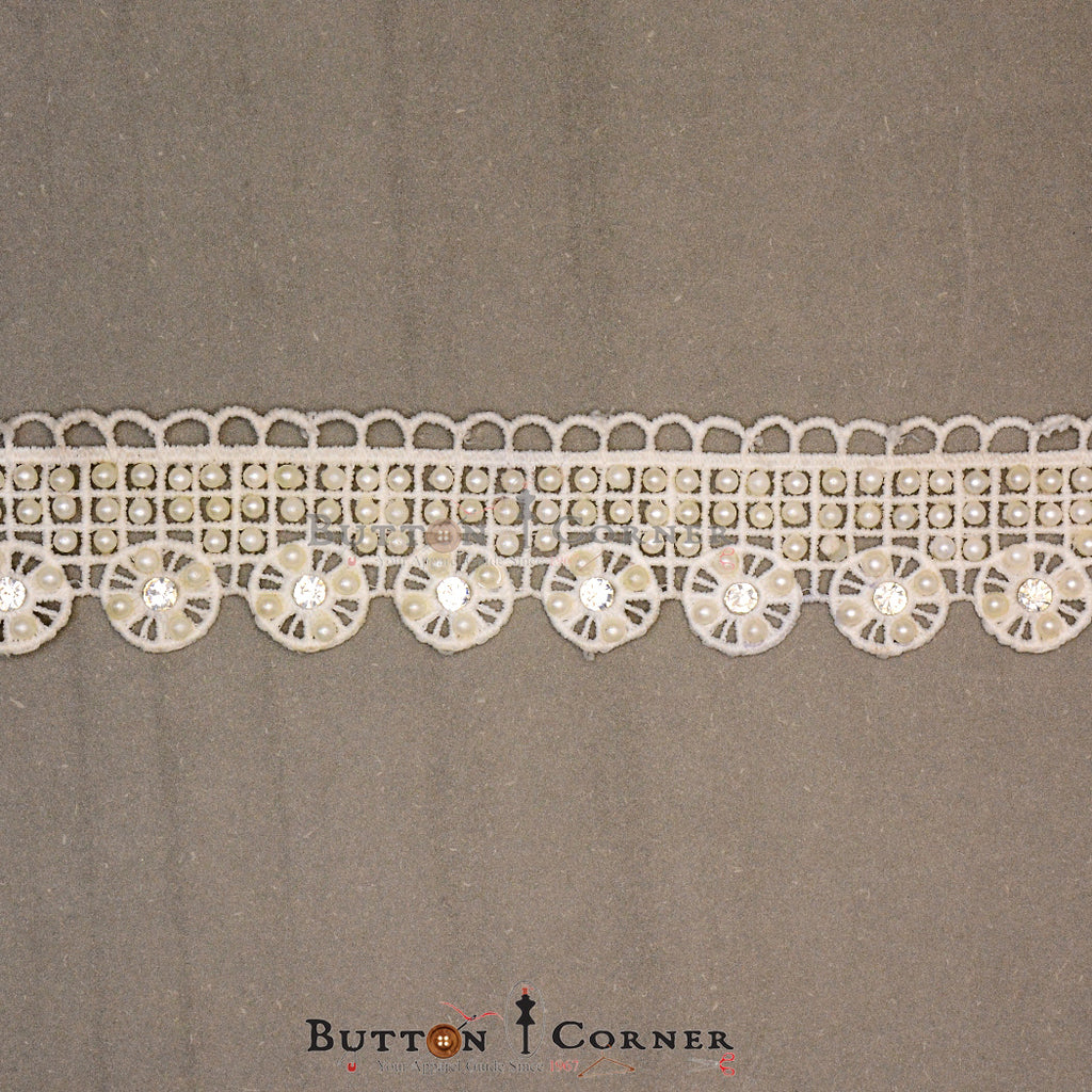 Shuttle Pearl & Stone Lace