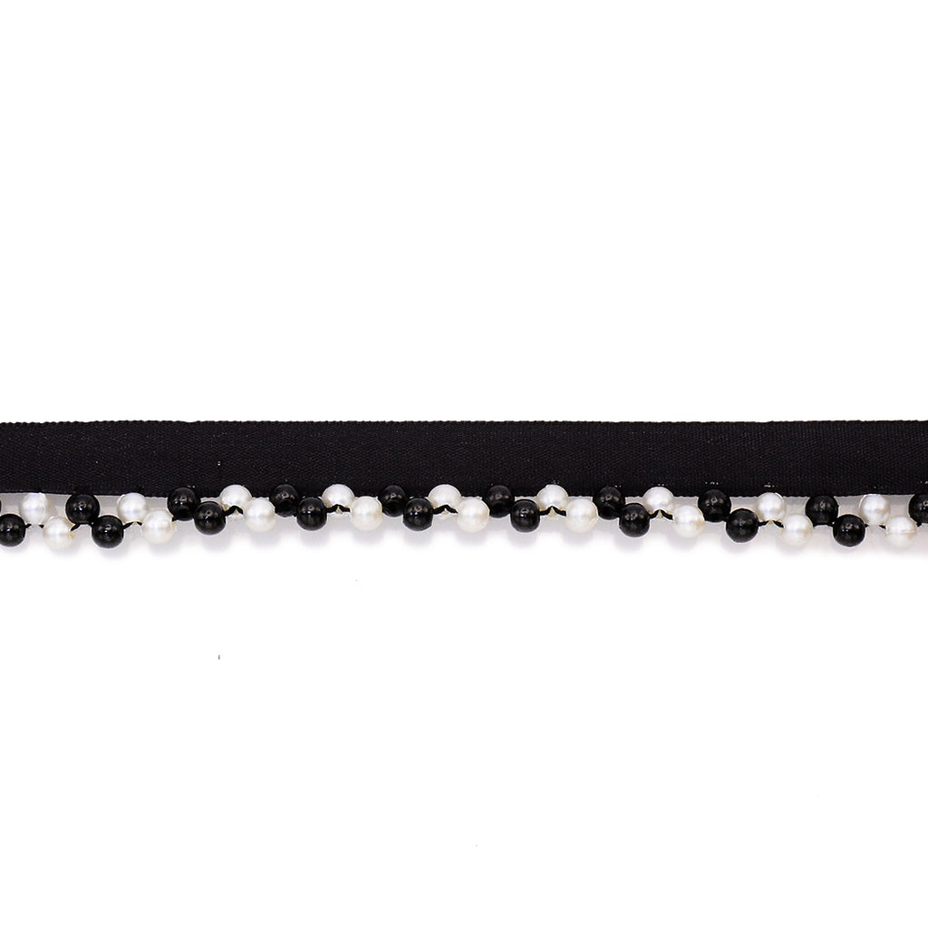 One Side Border Pearl Hanging Lace