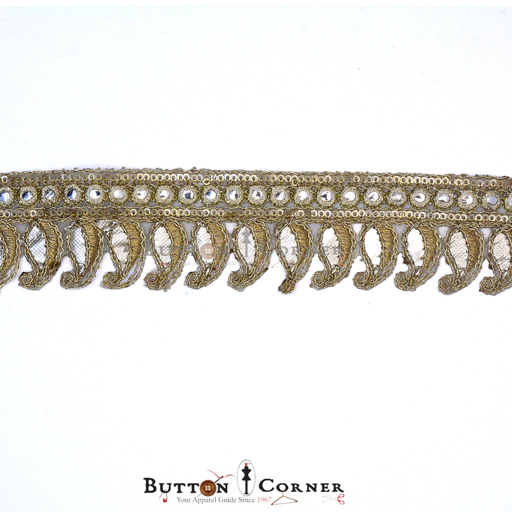 Fancy Metallic Yarn Gota Lace