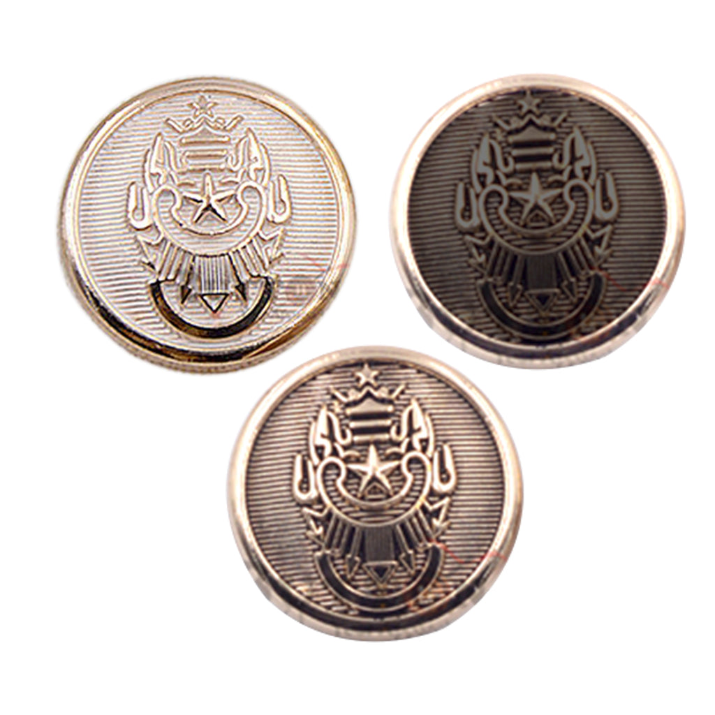 Center Star Design Metal Suiting Button