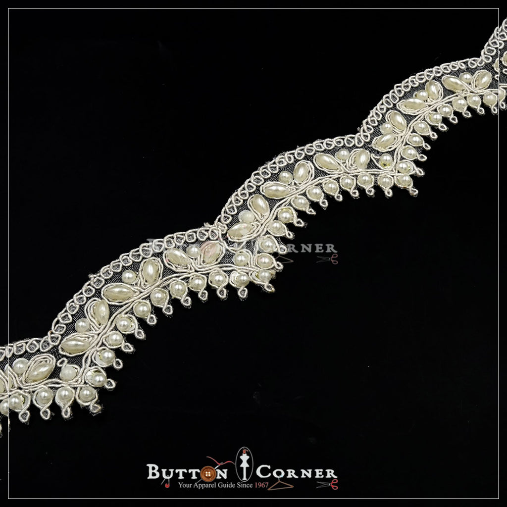 Fancy Embroidery Pearl Net Lace